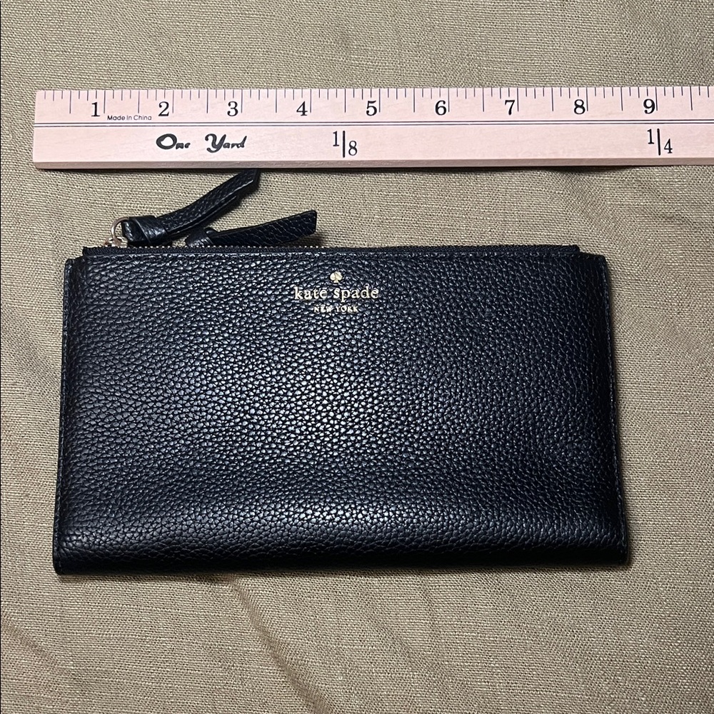 Kate Spade Pebbled Leather Black Wallet